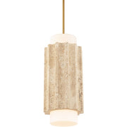 Modern Forms - PD-62516-30-WV/AB - LED Mini Pendant - Caviar - Beige Travertine/Aged Brass
