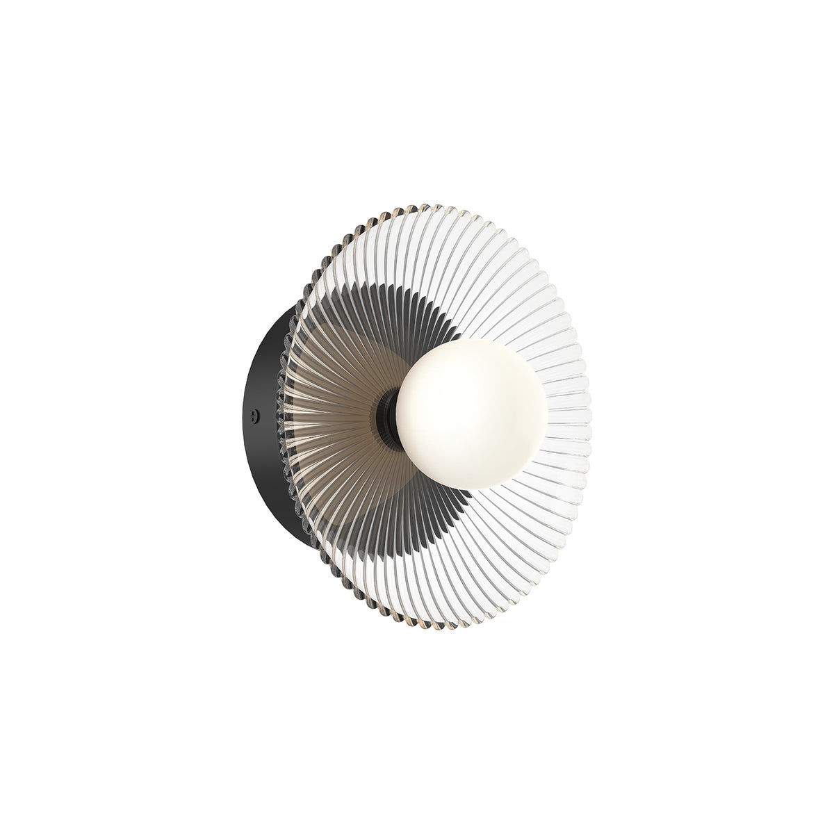 Alora - WV417510MBCR-UNV - LED Wall/Vanity - Hera - Matte Black/Clear Ribbed Glass