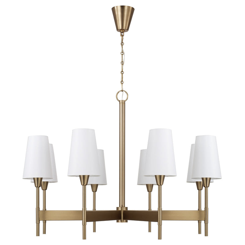 Capital Lighting - 460881AD-718 - Eight Light Chandelier - Leland - Aged Brass