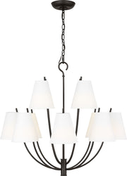 Visual Comfort Studio - CC18312AI - 12 Light Chandelier - Marina - Aged Iroged Iron