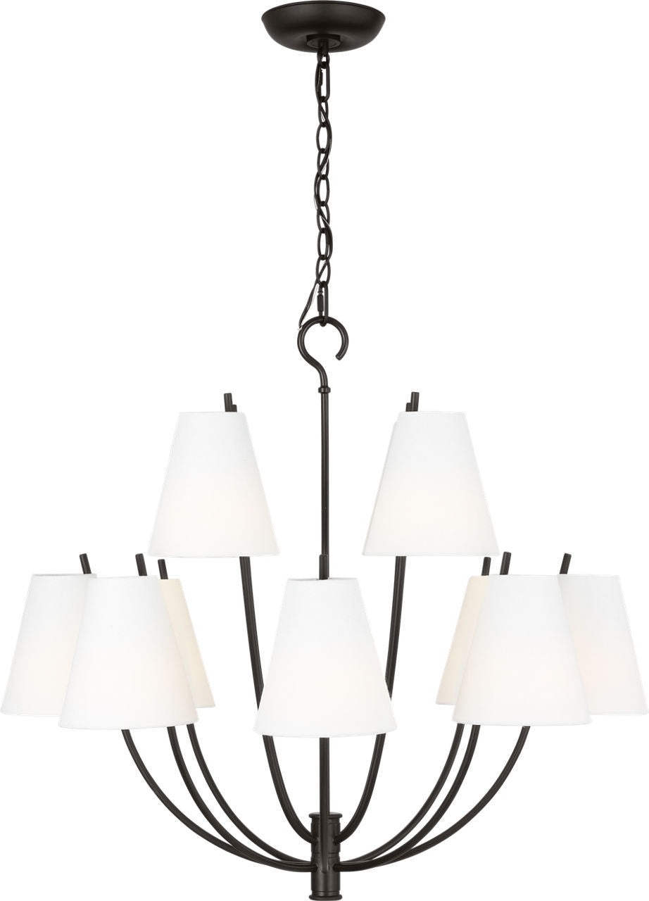 Visual Comfort Studio - CC18312AI - 12 Light Chandelier - Marina - Aged Iroged Iron