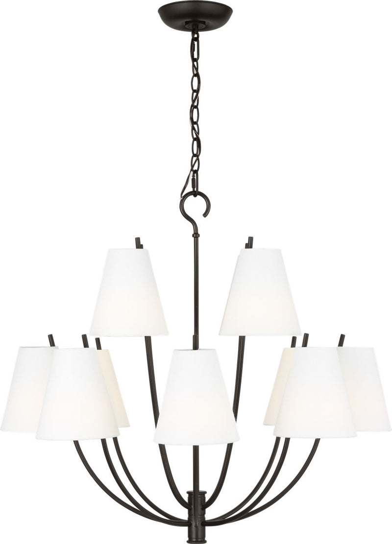 Visual Comfort Studio - CC18312AI - 12 Light Chandelier - Marina - Aged Iroged Iron