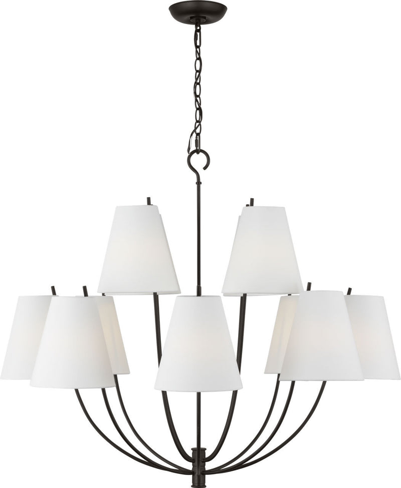 Visual Comfort Studio - CC18412AI - 12 Light Chandelier - Marina - Aged Iroged Iron