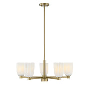 Savoy House - 1-1246-5-127 - Five Light Chandelier - Baldwin - Noble Brass
