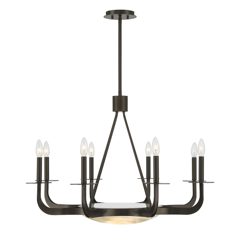 Savoy House - 1-1487-9-15 - Nine Light Chandelier - Salford - Mediterranean Bronze