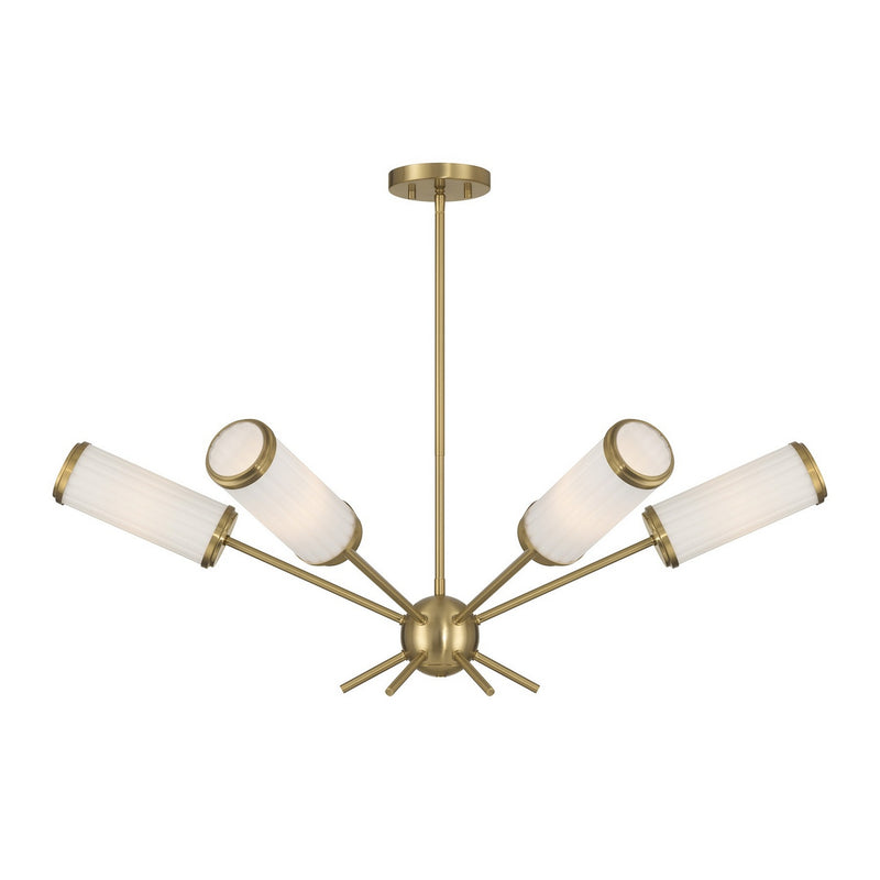 Savoy House - 1-3198-6-322 - Six Light Chandelier - Denison - Warm Brass