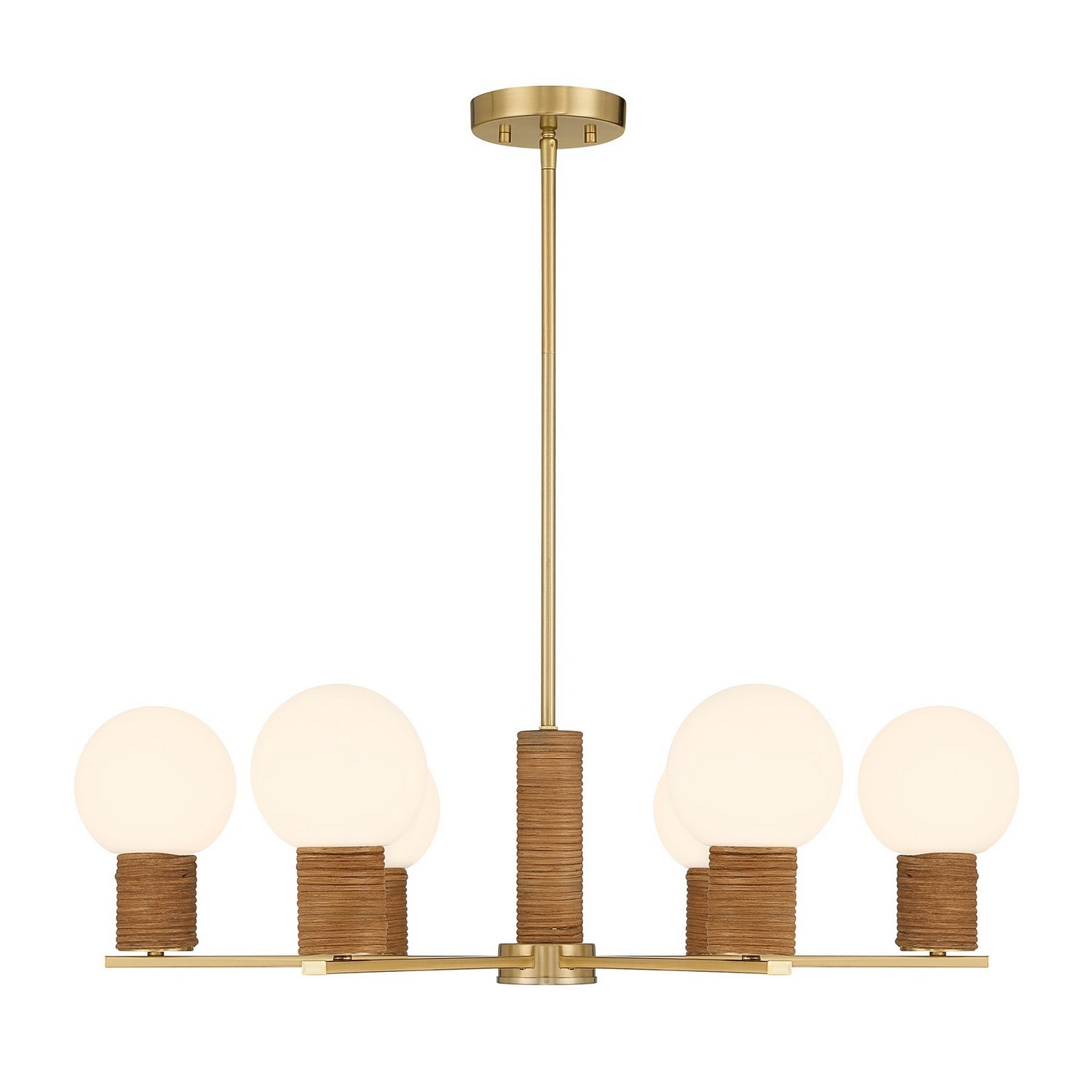 Savoy House - 1-4080-6-322 - Six Light Chandelier - Jarrell - Warm Brass