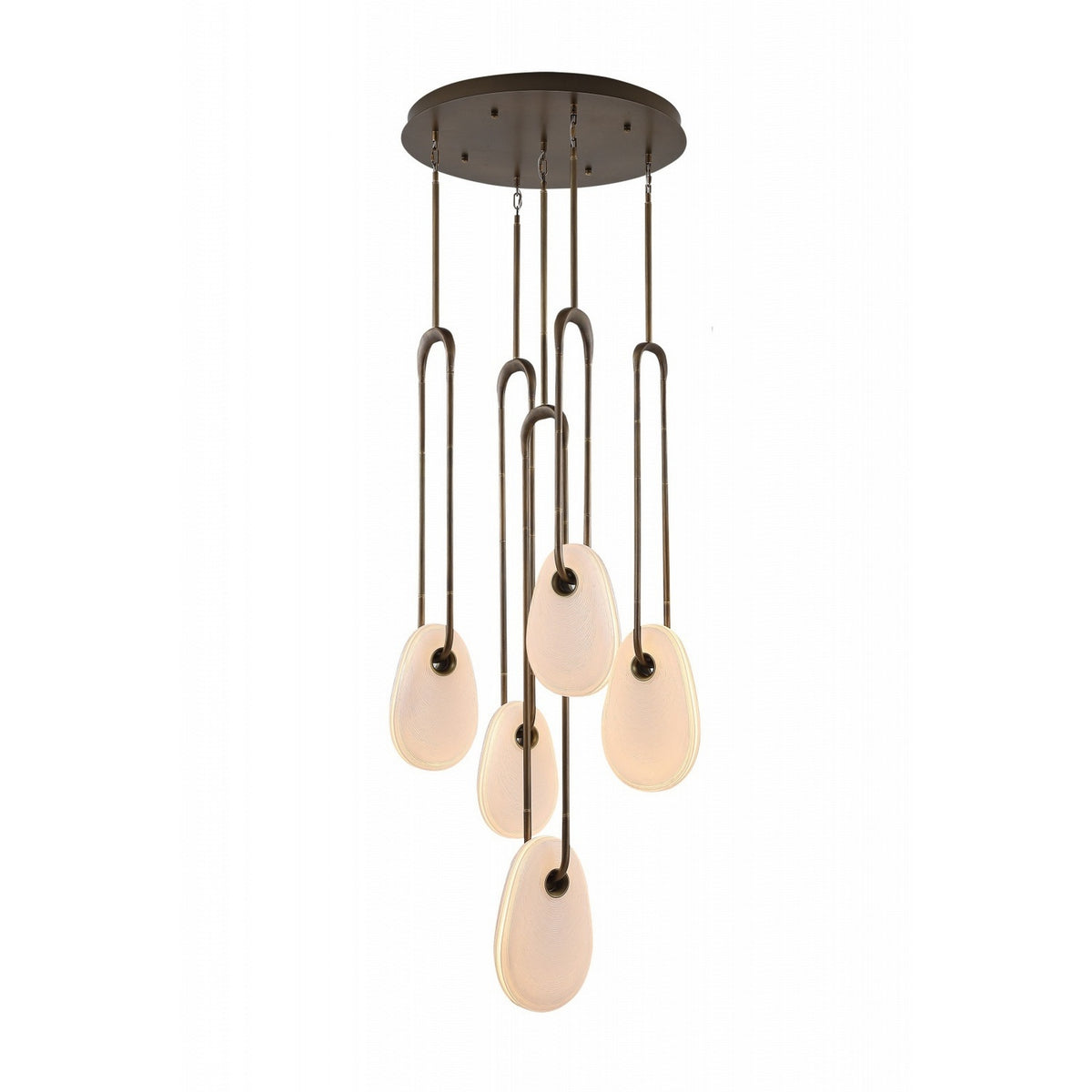 Avenue Lighting - HF7155-AB-WHT - LED Pendant - Palmea - Aged Brass