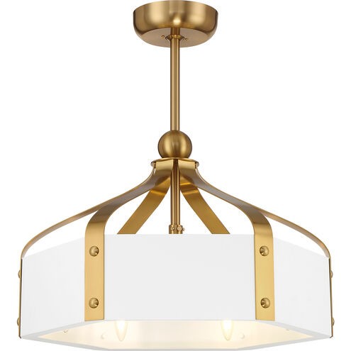 Savoy House - 26-FD-7806-142 - LED Fan D'Lier - Sheffield - White w/Warm Brass