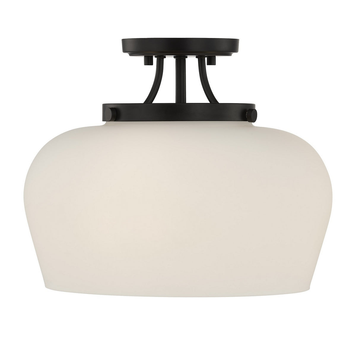 Savoy House - 6-6035-3-BK - Three Light Semi-Flush Mount - Octave - Satin Nickel