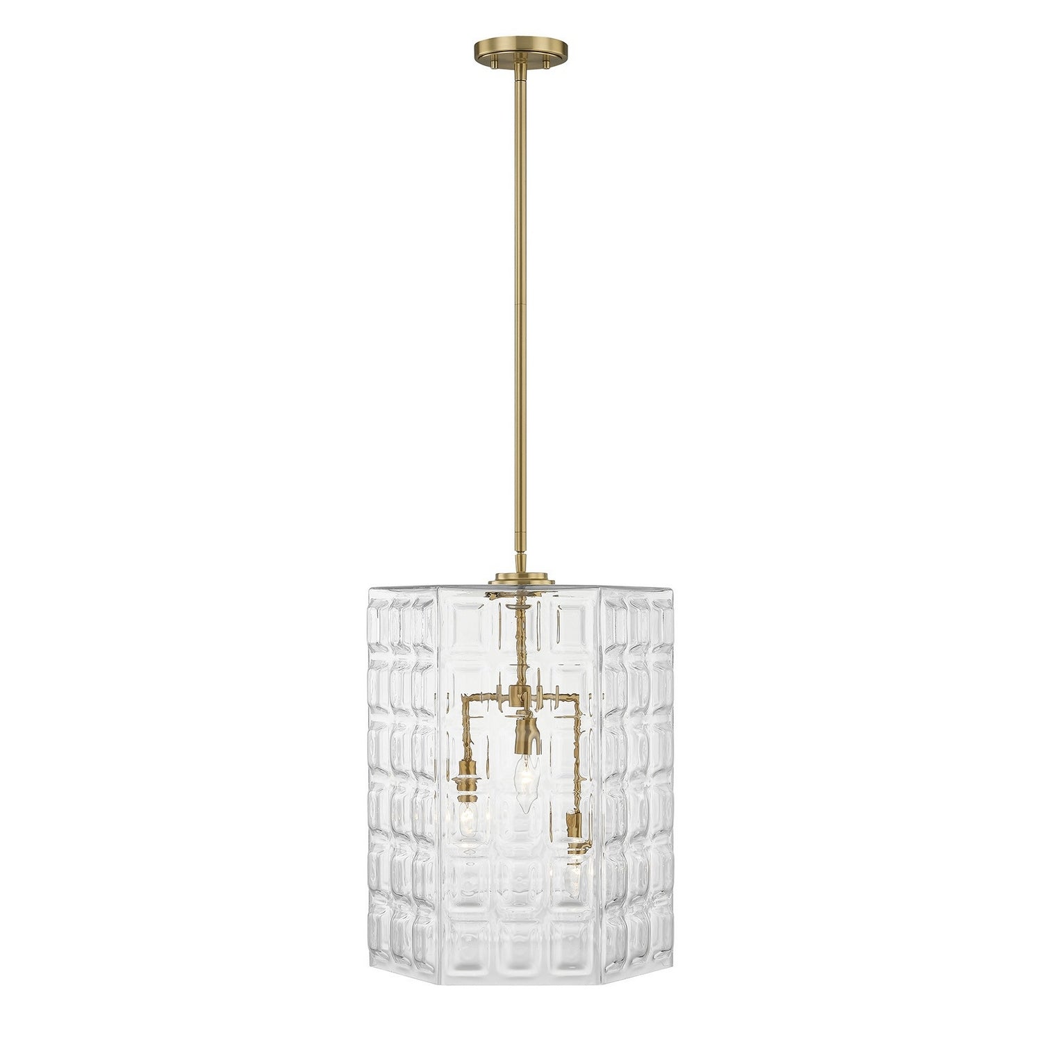Savoy House - 7-6209-3-322 - Three Light Pendant - Reddick - Warm Brass