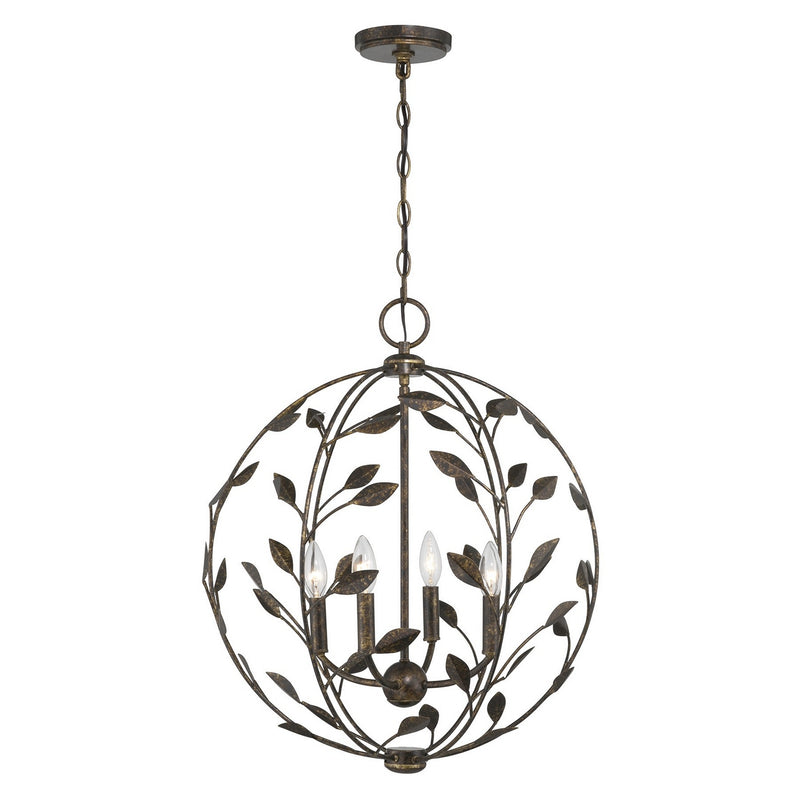 Savoy House - 7-6704-4-334 - Four Light Pendant - Laska - Enchanted Bronze