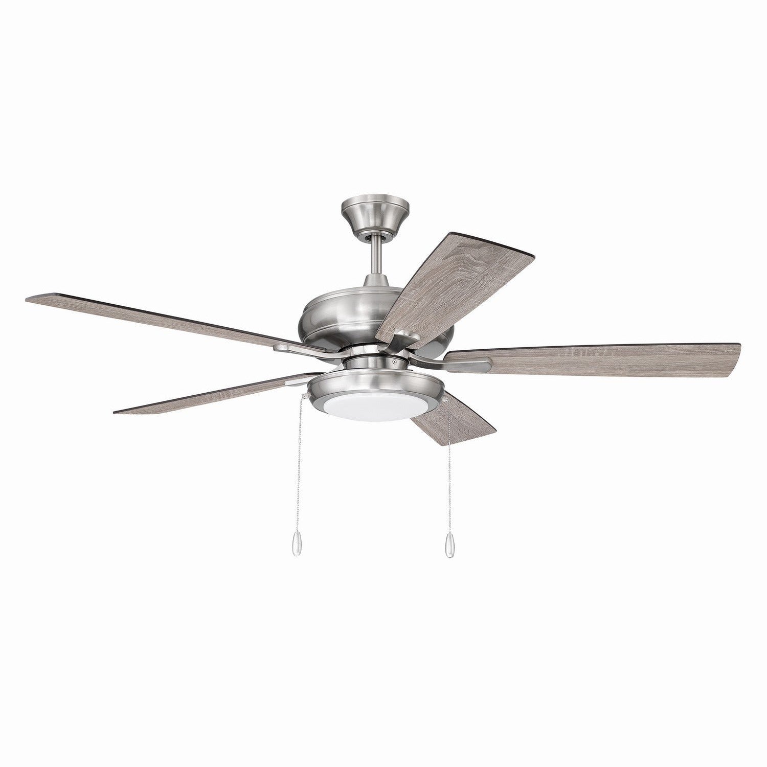 Craftmade - ECF119BNK5-DWWLN - 52" Ceiling Fan - EOS Low Profile White 52" Ceiling Fan - Brushed Polished Nickel