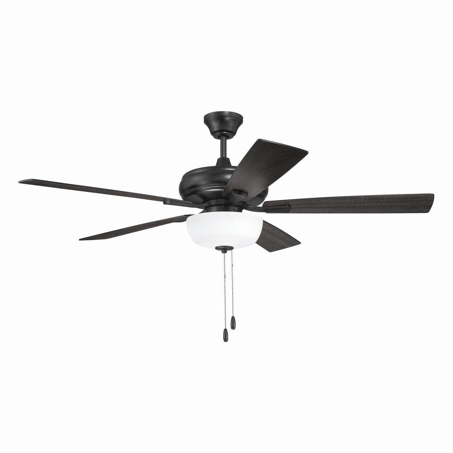 Craftmade - ECF211FB5-FBGW - 52" Ceiling Fan - EOS 2 Light Frosted White Bowl 52" Ceiling Fan - Flat Black