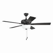Craftmade - ECF211FB5-FBGW - 52" Ceiling Fan - EOS 2 Light Frosted White Bowl 52" Ceiling Fan - Flat Black