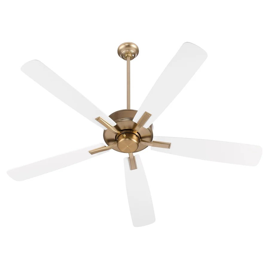 Quorum - 4605-806 - 60" Ceiling Fan - Ovation - Aged Brass/Studio White