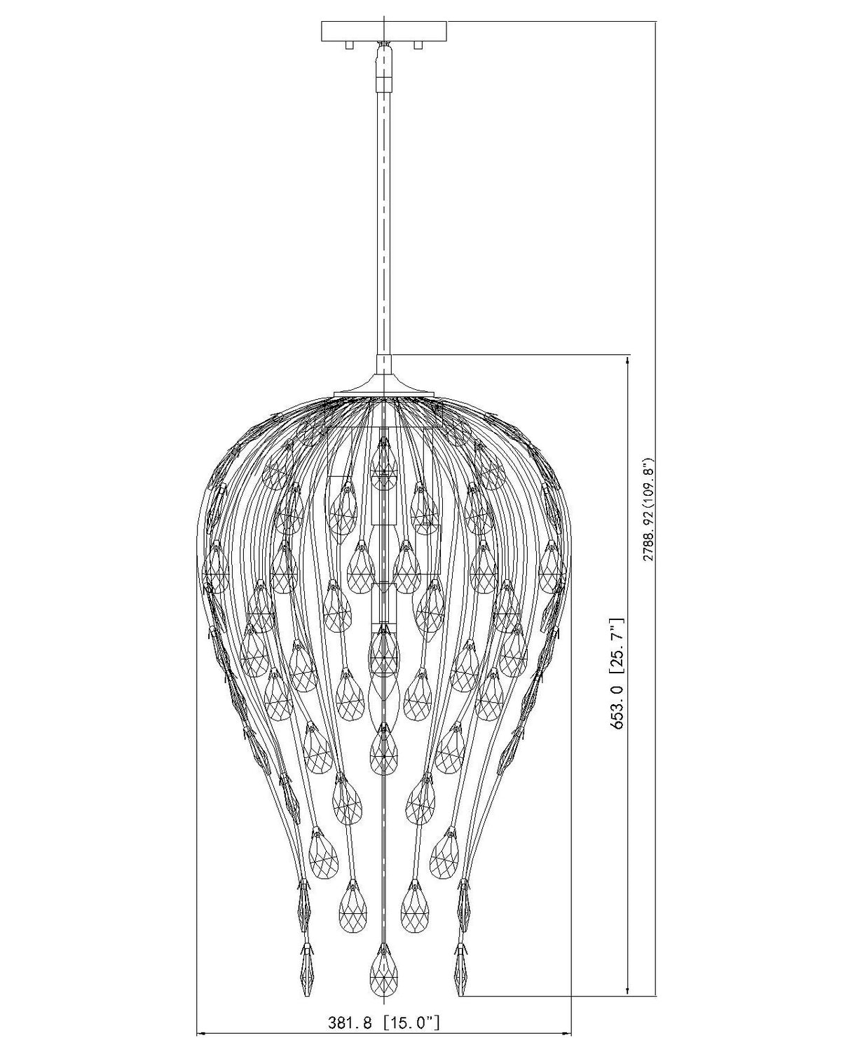 Z-Lite - 1957P15-BN - Five Light Pendant - Gabriella - Brushed Nickel