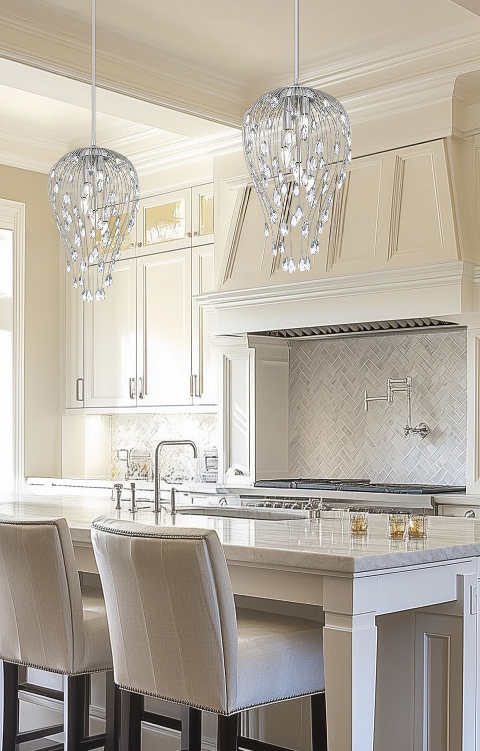Z-Lite - 1957P15-BN - Five Light Pendant - Gabriella - Brushed Nickel