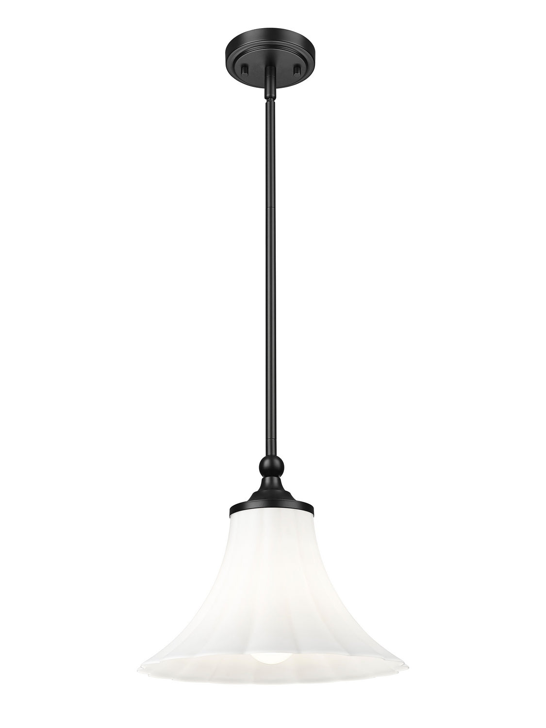 Z-Lite - 1958P12-MB - One Light Pendant - Fleur - Matte Black