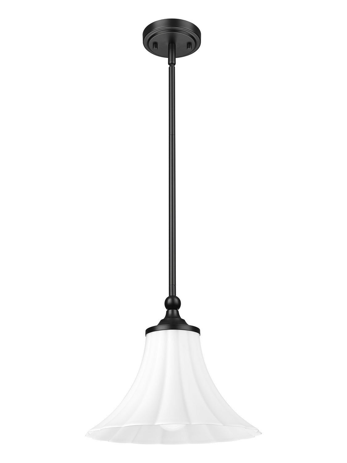 Z-Lite - 1958P12-MB - One Light Pendant - Fleur - Matte Black