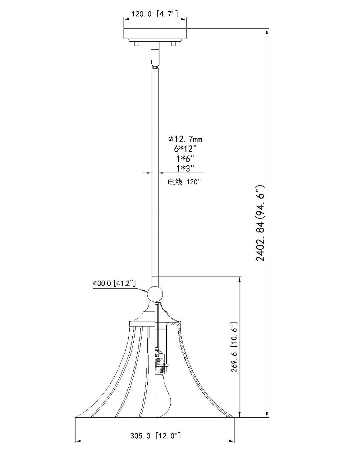 Z-Lite - 1958P12-MGLD - One Light Pendant - Fleur - Modern Gold