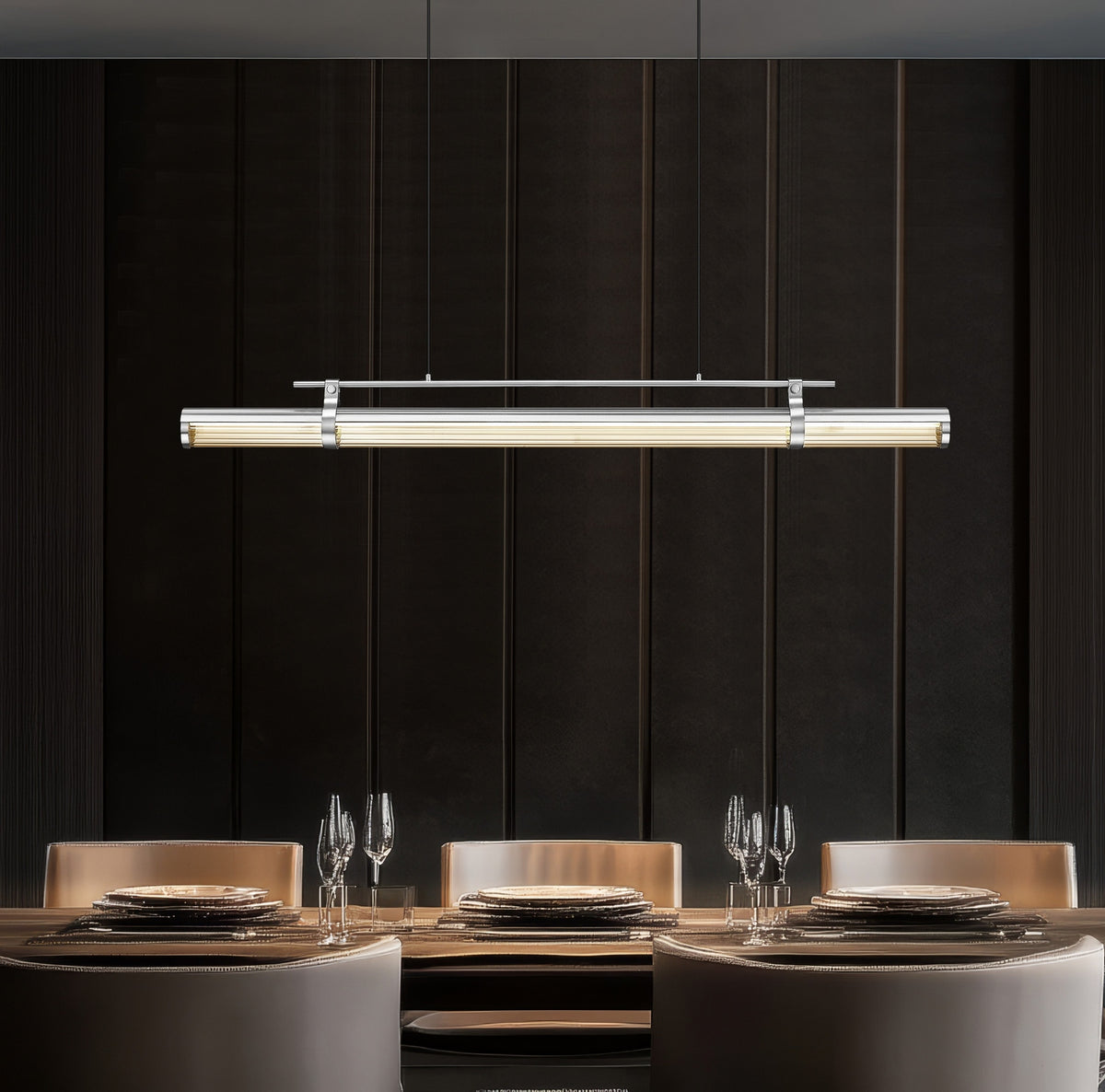 Z-Lite - 1959-54L-BN-LED - LED Linear Chandelier - Benoit - Brushed Nickel