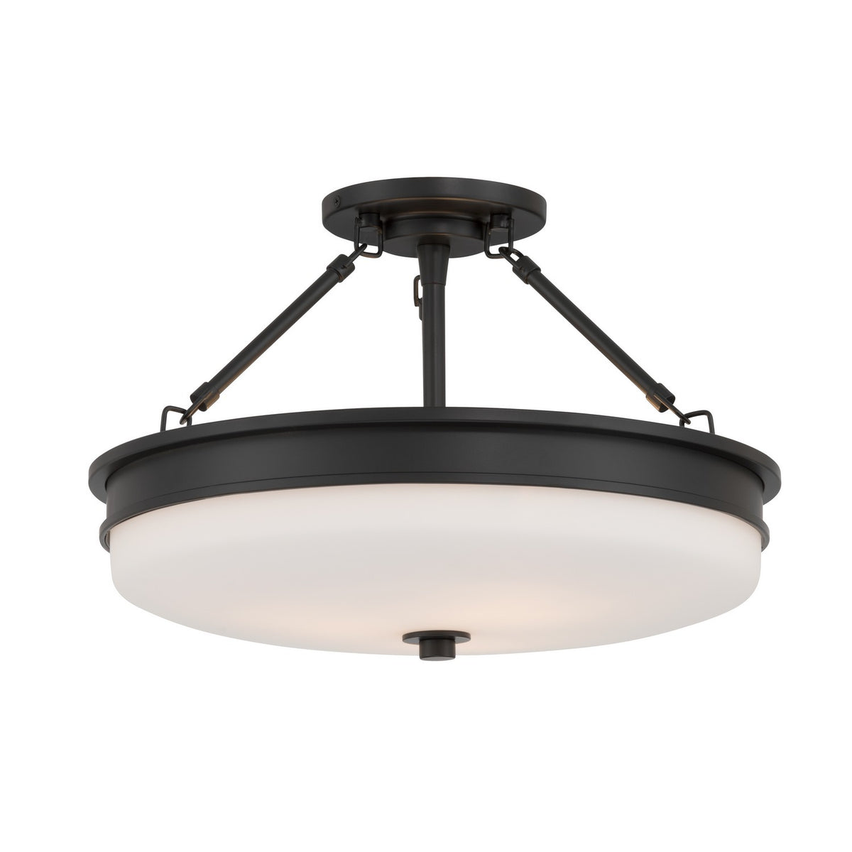 Minka-Lavery - 14086-899 - Three Light Semi-Flush Mount - Halora - Dark Matte Black