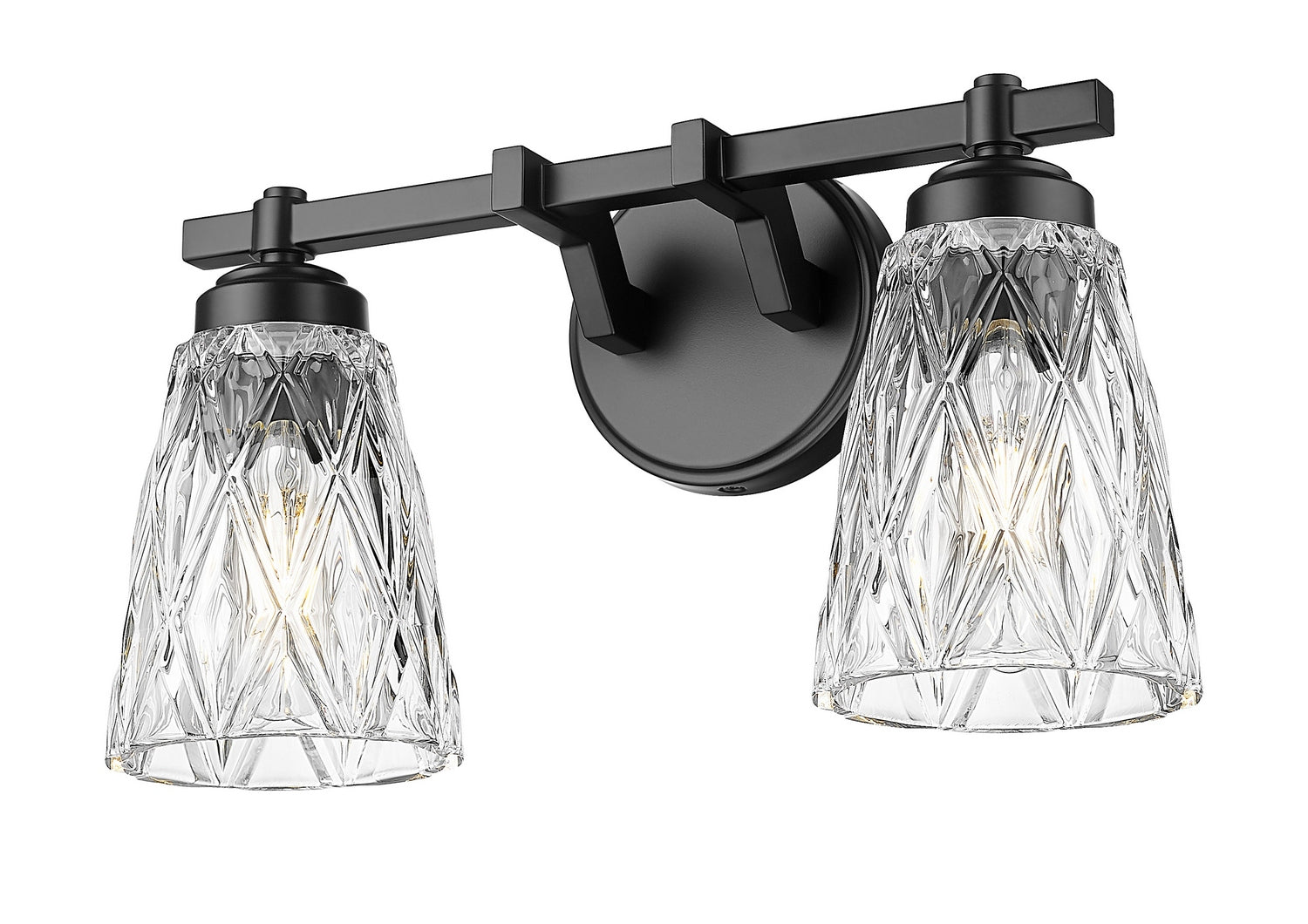 Z-Lite - 1960-2V-MB - Two Light Vanity - Andree - Matte Black