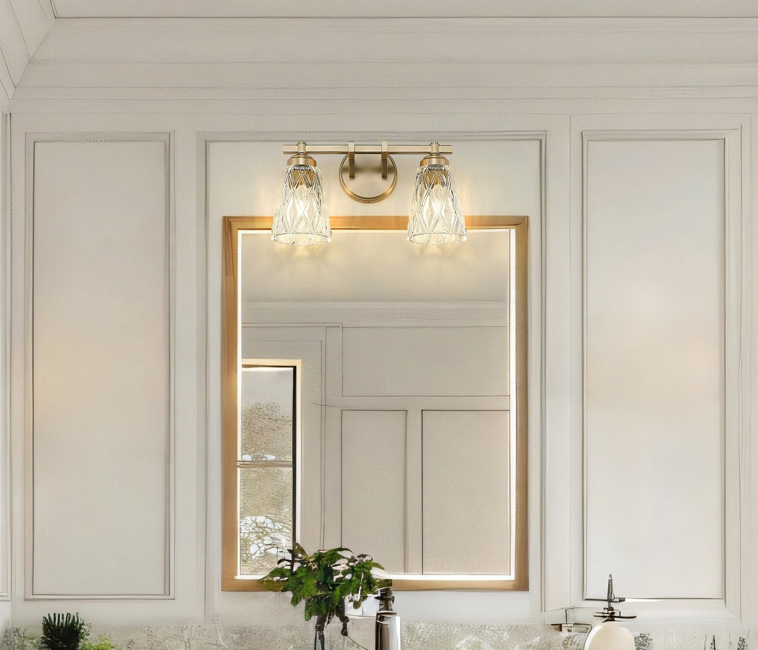 Z-Lite - 1960-2V-MGLD - Two Light Vanity - Andree - Modern Gold