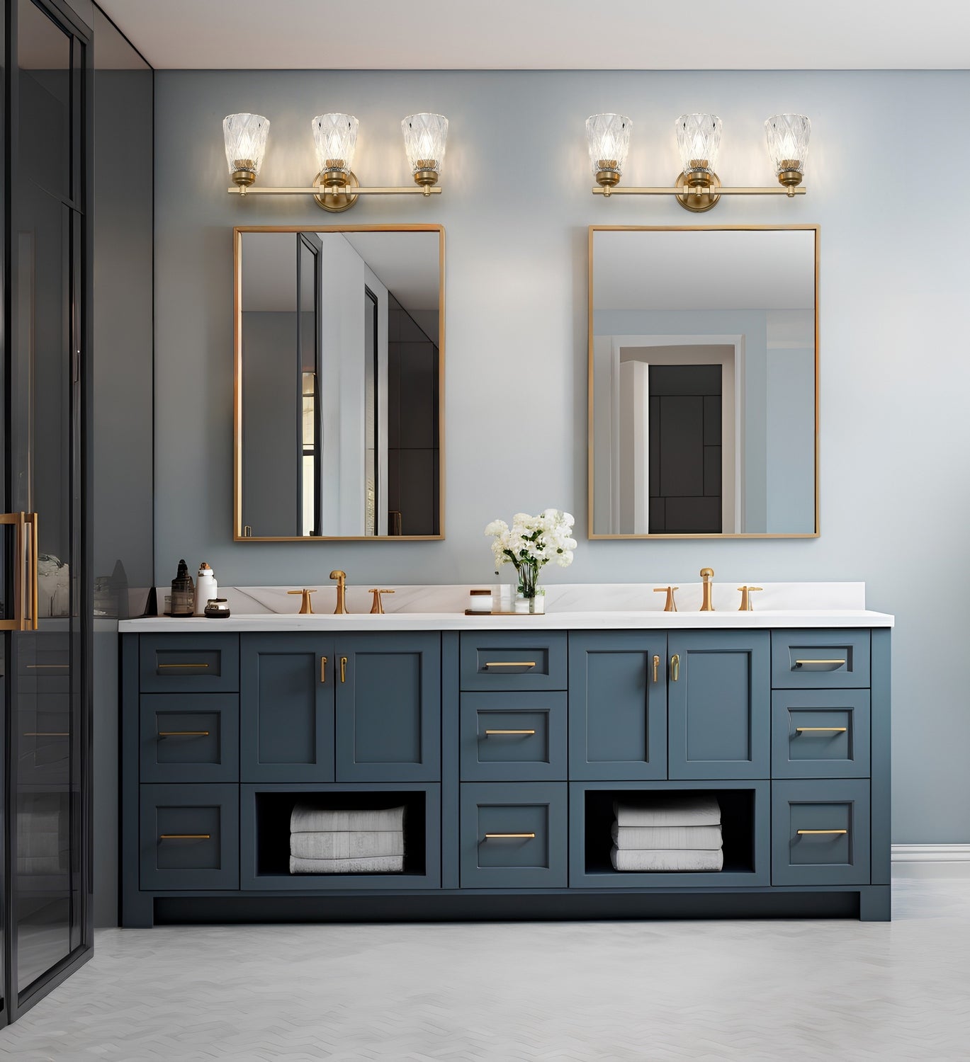 Z-Lite - 1960-3V-MGLD - Three Light Vanity - Andree - Modern Gold