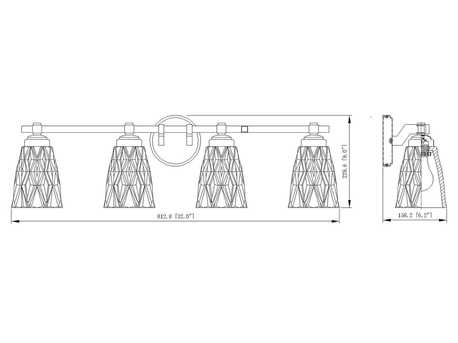Z-Lite - 1960-4V-CH - Four Light Vanity - Andree - Chrome