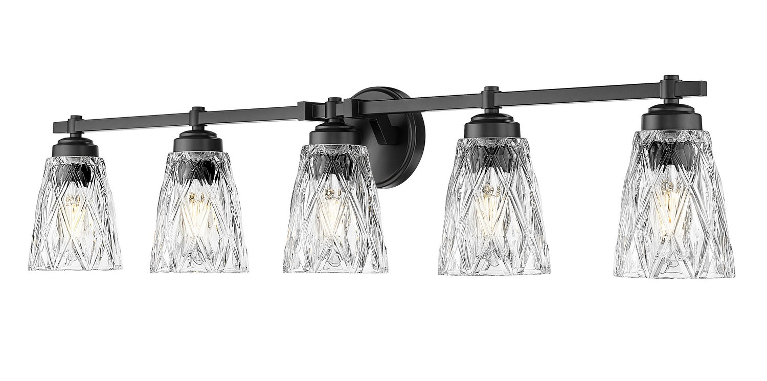 Z-Lite - 1960-5V-MB - Five Light Vanity - Andree - Matte Black