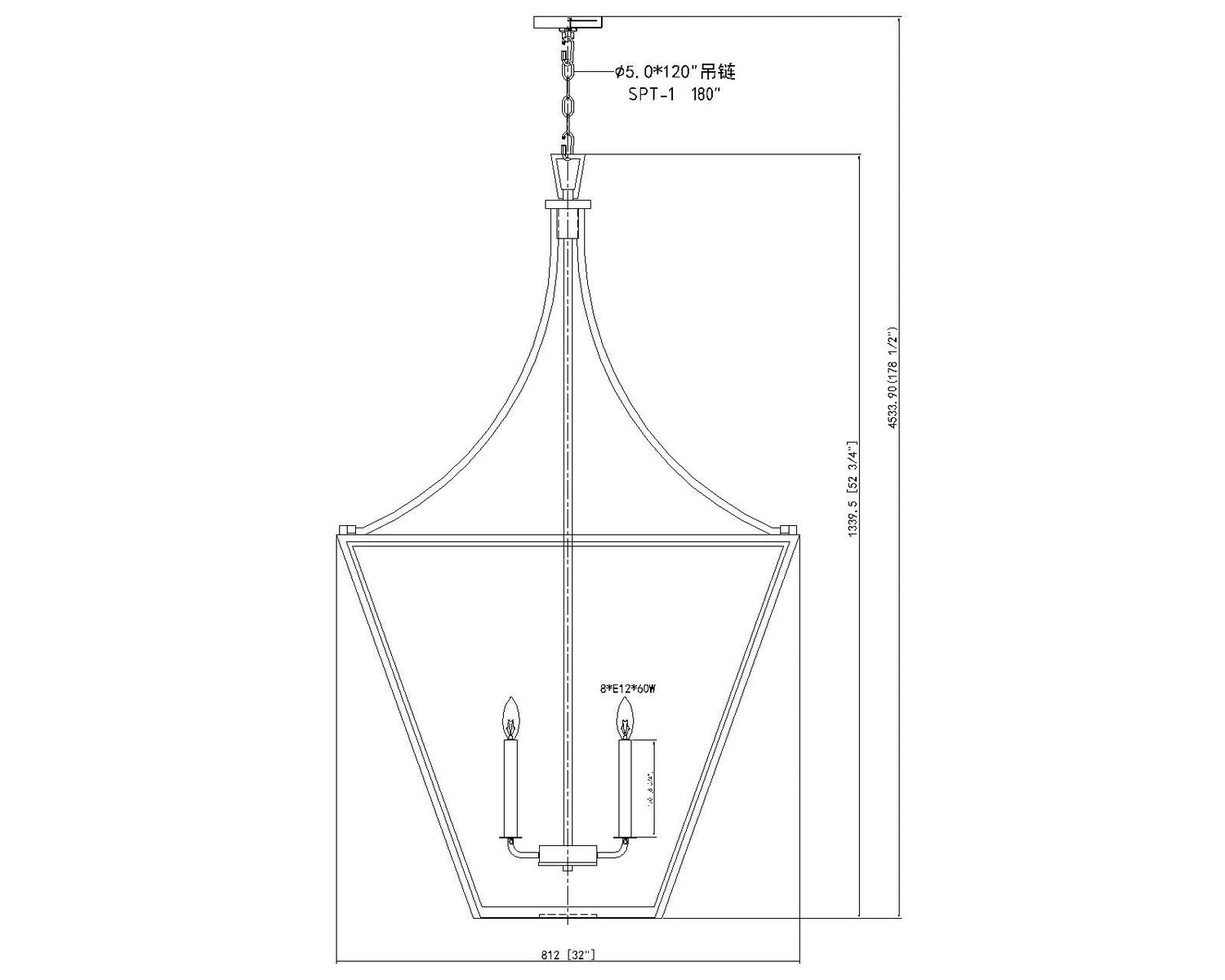 Z-Lite - 1961-8RB - Eight Light Chandelier - Montalcino - Rubbed Brass