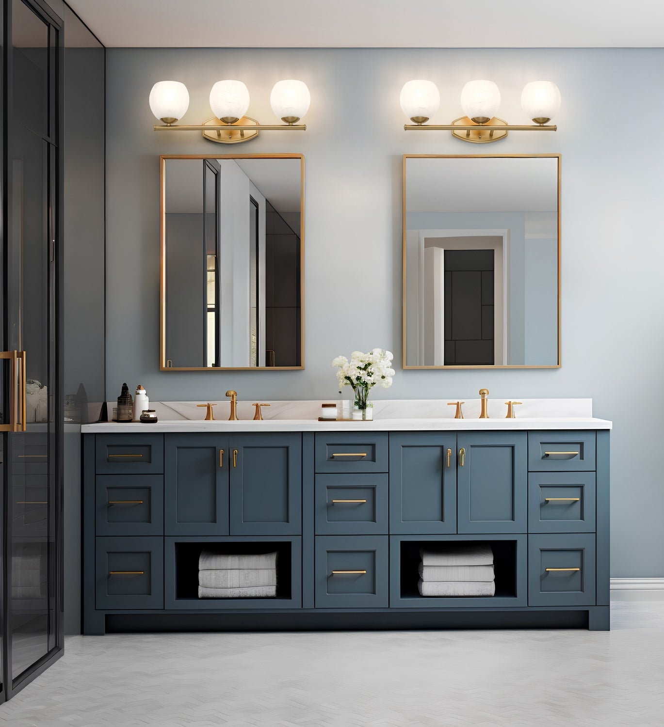 Z-Lite - 1963-3V-MGLD - Three Light Vanity - Colette - Modern Gold