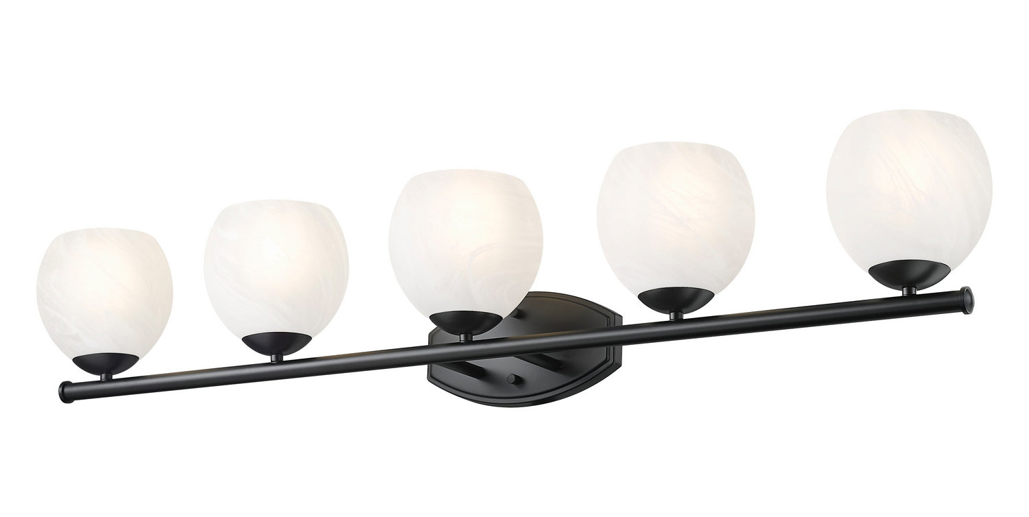 Z-Lite - 1963-5V-MB - Five Light Vanity - Colette - Matte Black