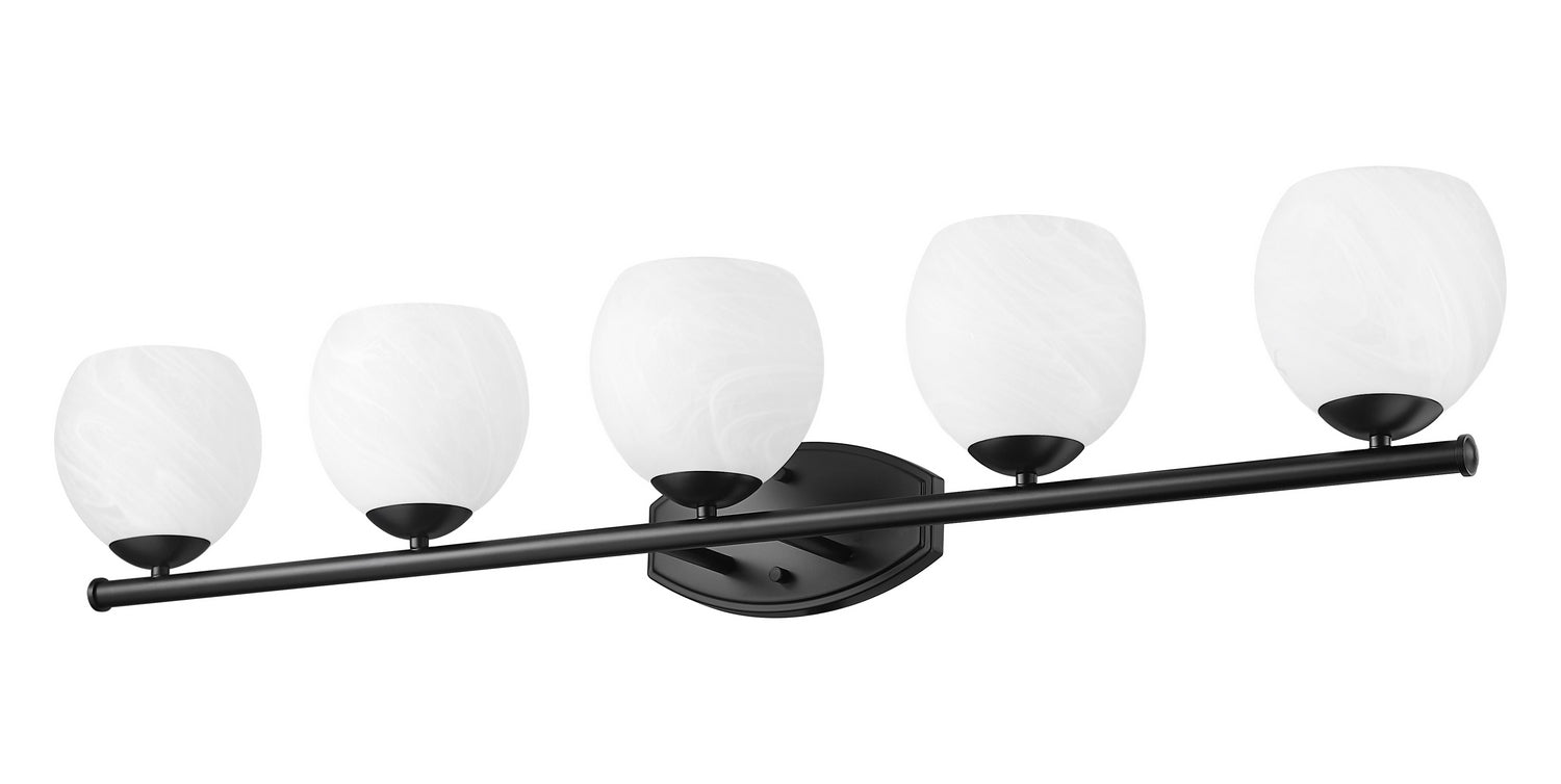 Z-Lite - 1963-5V-MB - Five Light Vanity - Colette - Matte Black