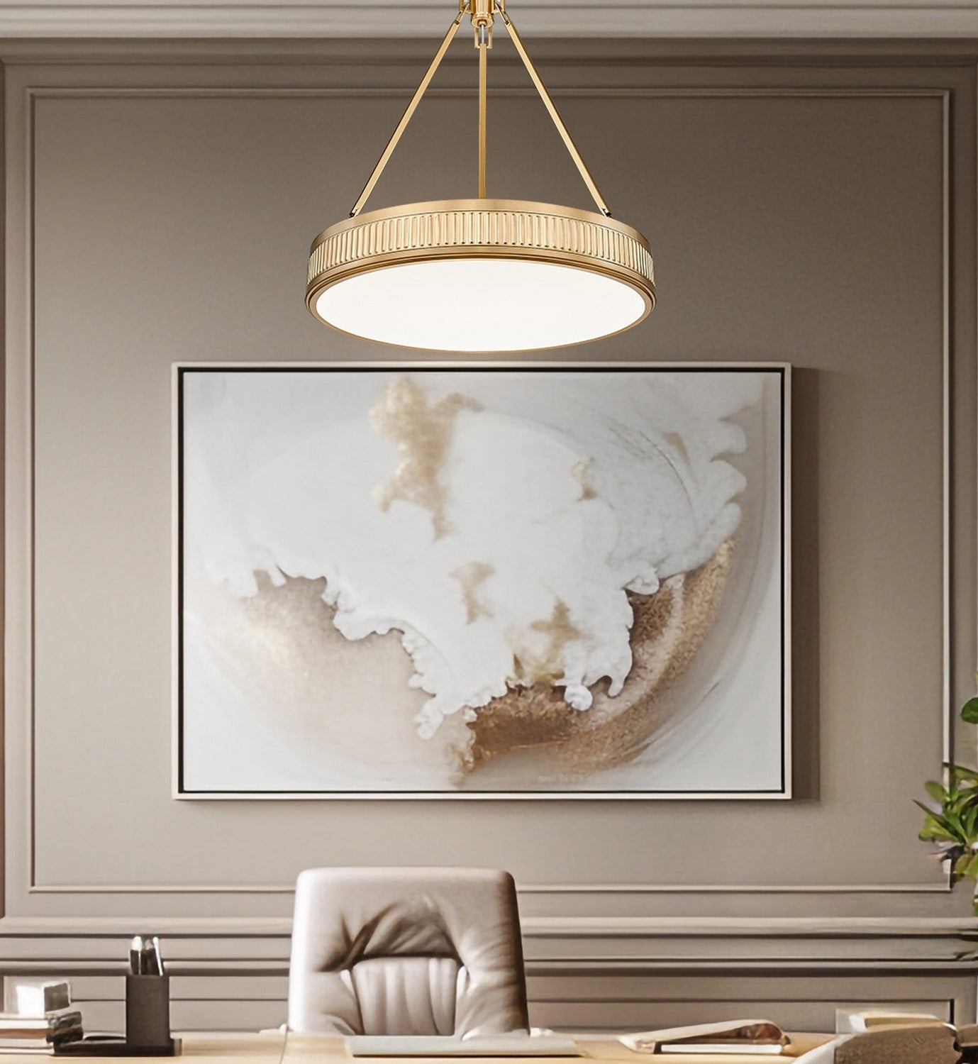 Z-Lite - 3046P22-MGLD-LED - LED Pendant - Quinn - Modern Gold