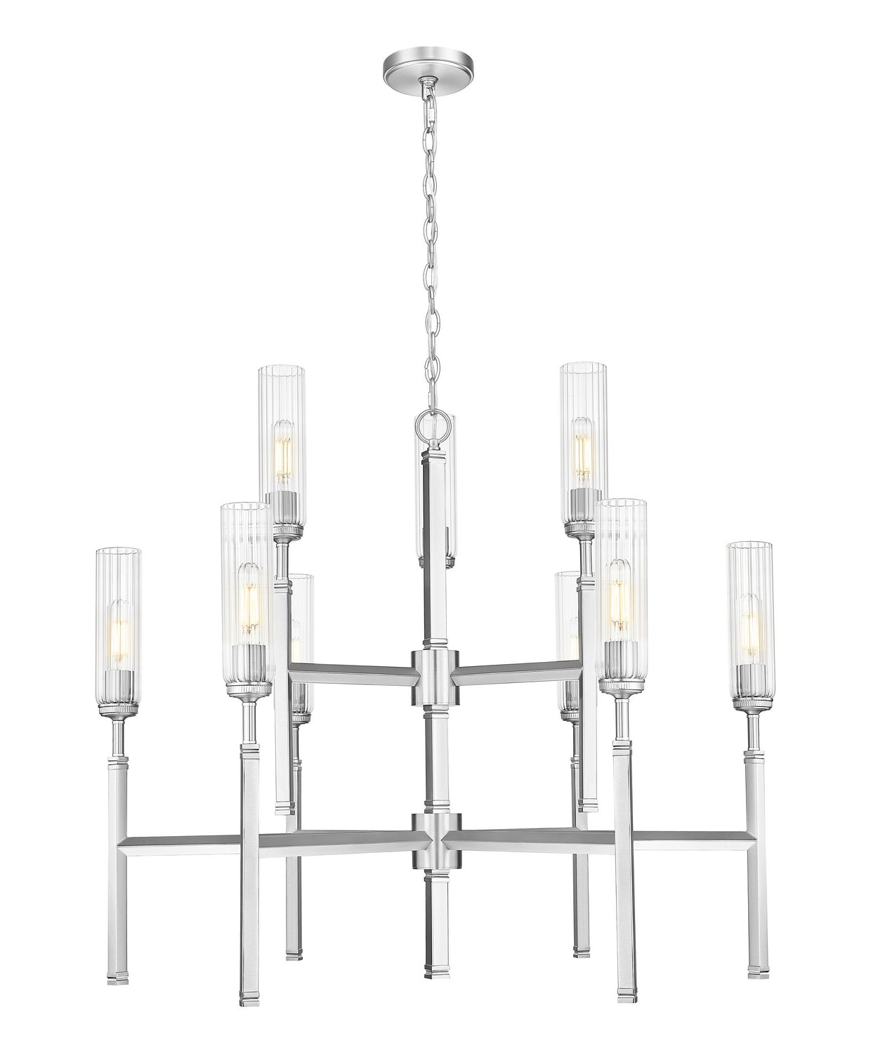 Z-Lite - 3047-9BN - Nine Light Chandelier - Esme - Brushed Nickel