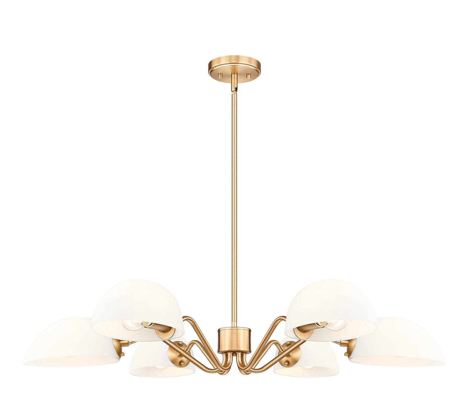 Z-Lite - 3048-6MGLD - Six Light Chandelier - Breton - Modern Gold