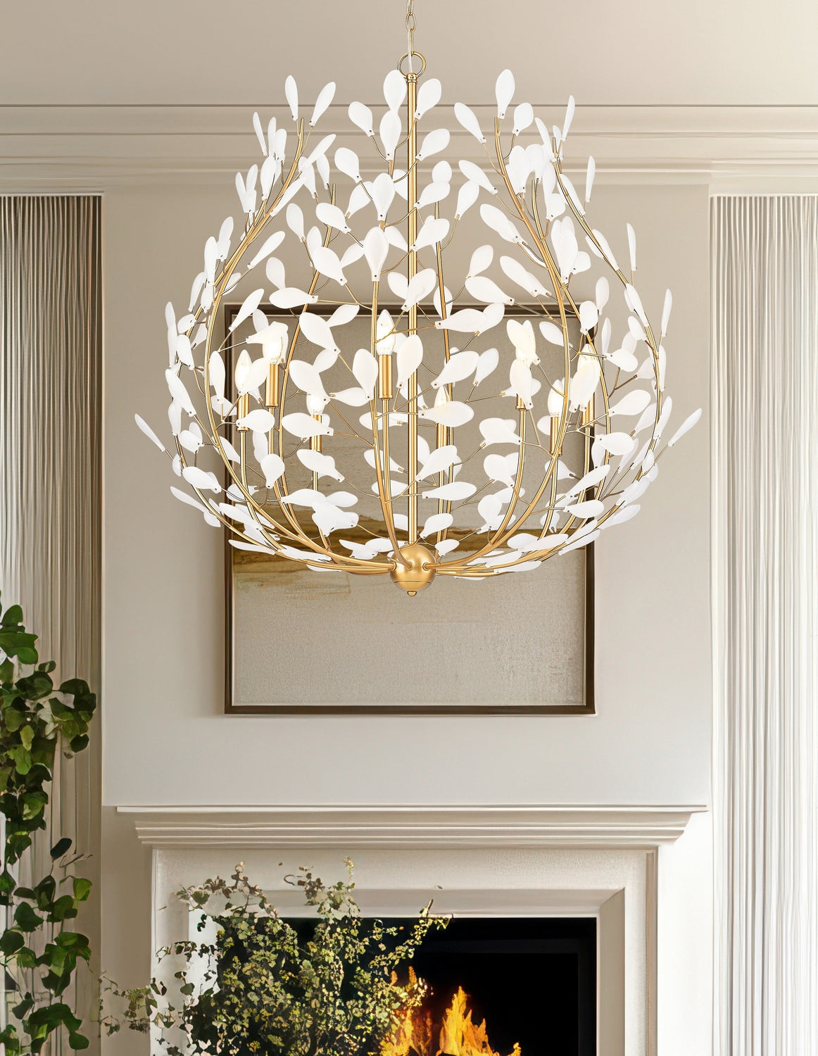 Z-Lite - 353-38MGLD - Eight Light Chandelier - Claudine - Modern Gold
