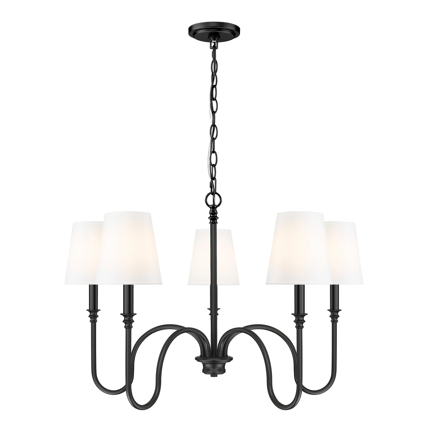 Z-Lite - 4505-5MB - Five Light Chandelier - Jisele - Matte Black