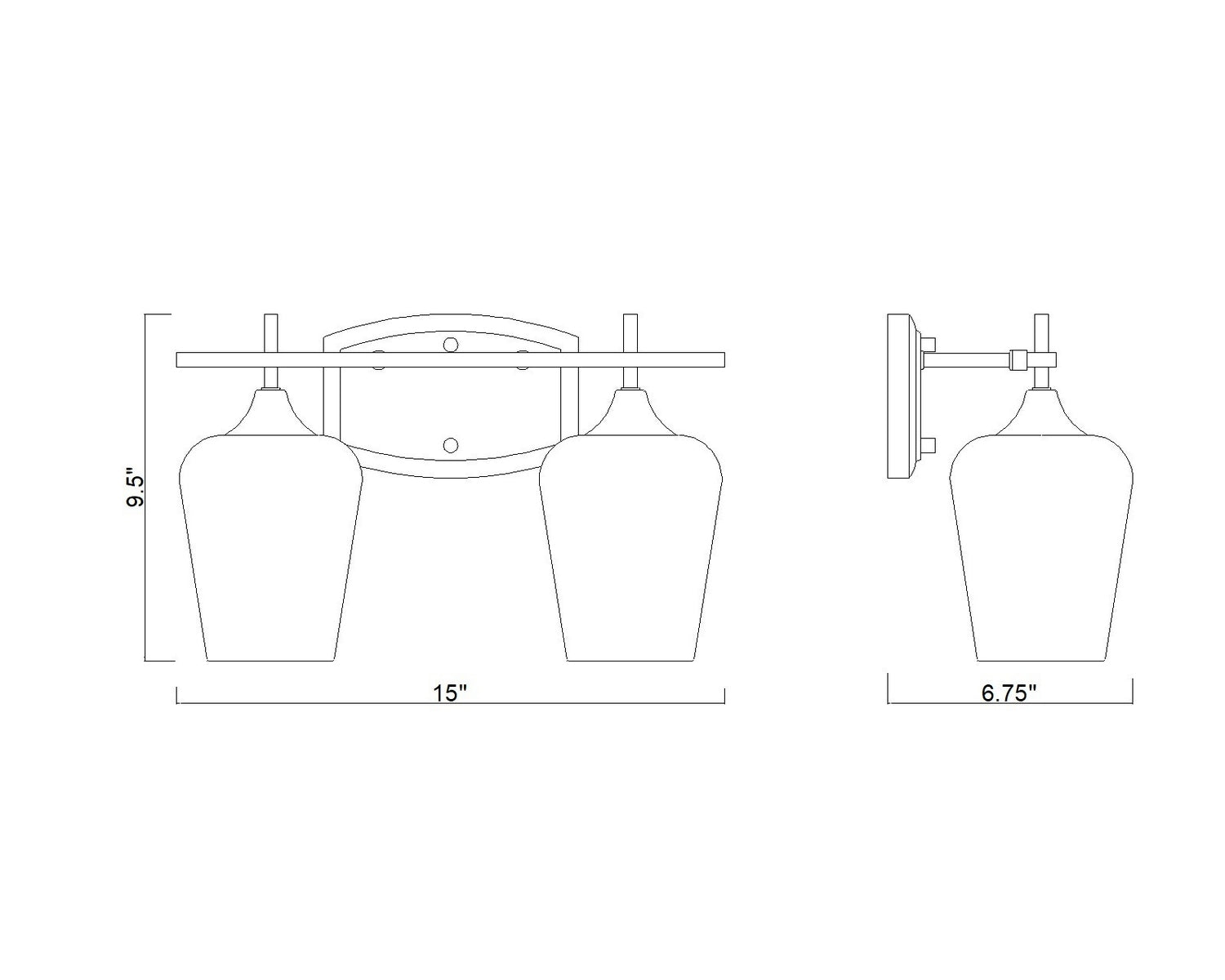Z-Lite - 473-2V-BBR - Two Light Vanity - Joliet - Burnished Brass