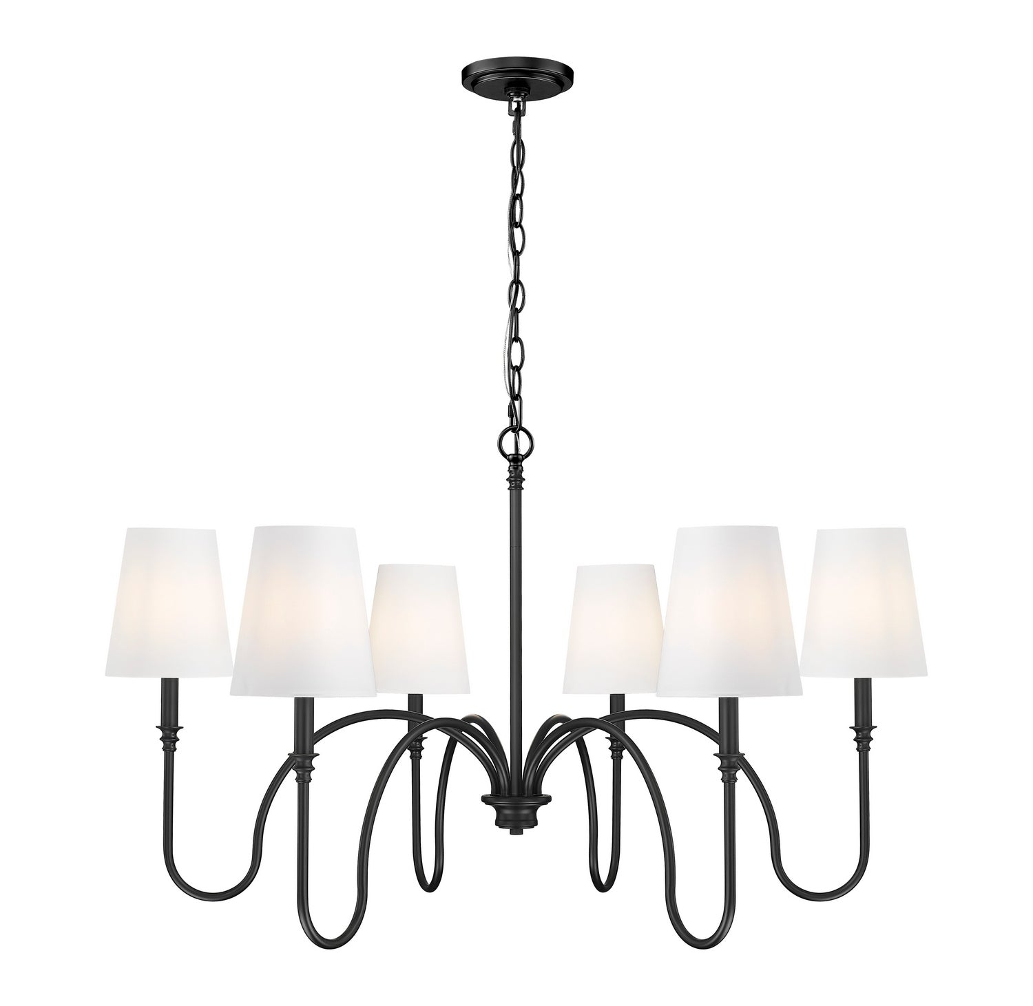 Z-Lite - 4505-6MB - Six Light Chandelier - Jisele - Matte Black