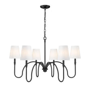 Z-Lite - 4505-6MB - Six Light Chandelier - Jisele - Matte Black
