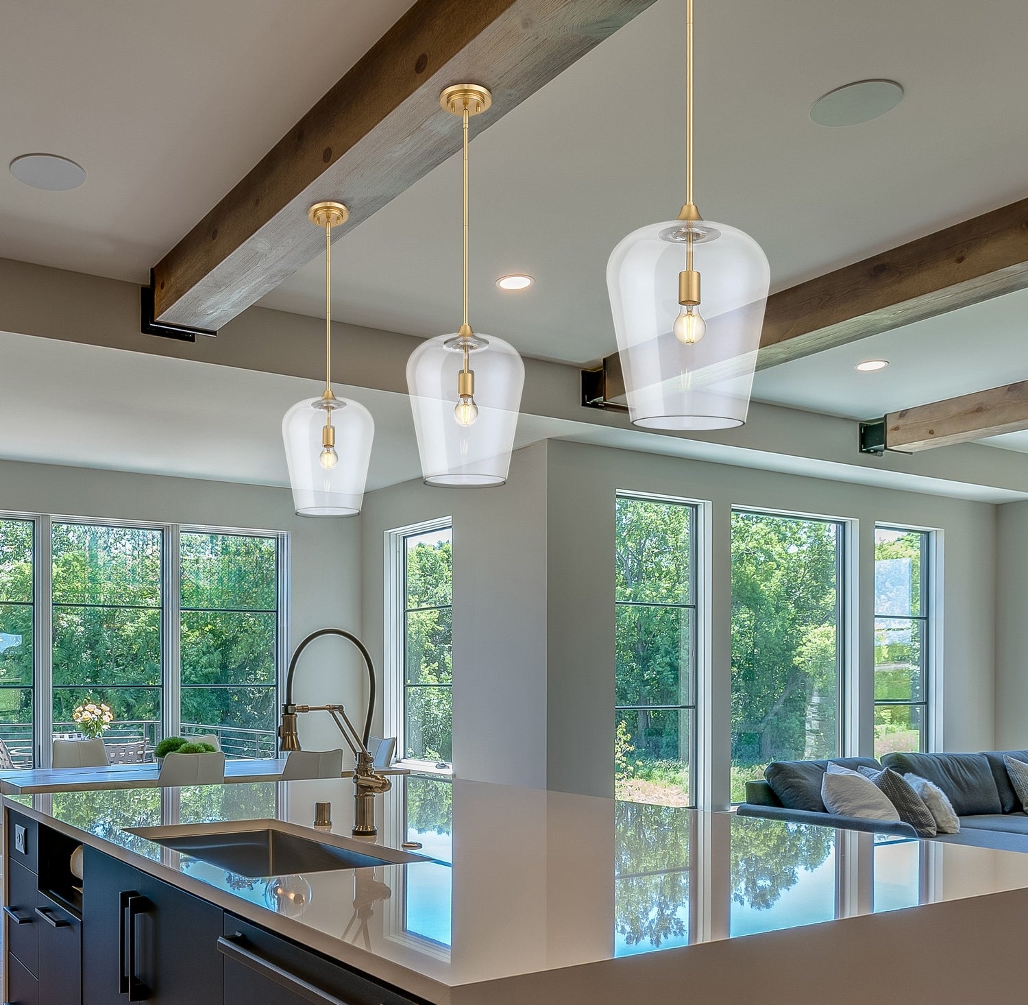 Z-Lite - 473P12-BBR - One Light Pendant - Joliet - Burnished Brass