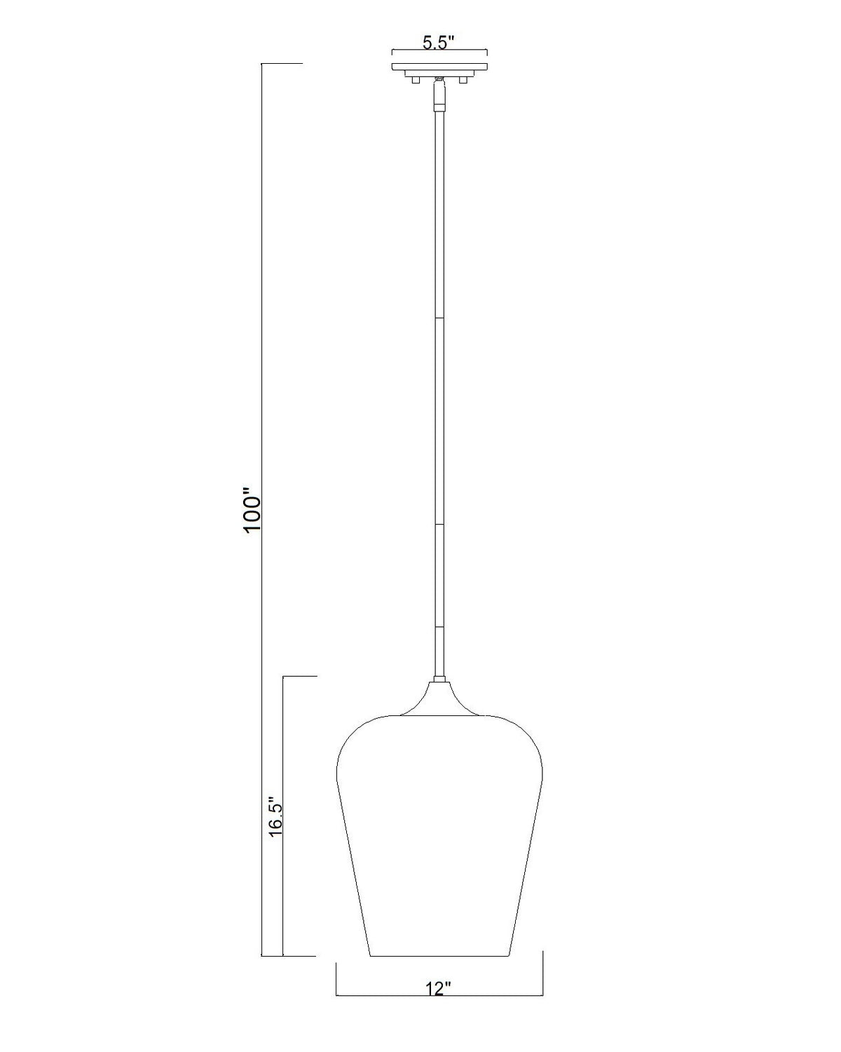 Z-Lite - 473P12-BBR - One Light Pendant - Joliet - Burnished Brass