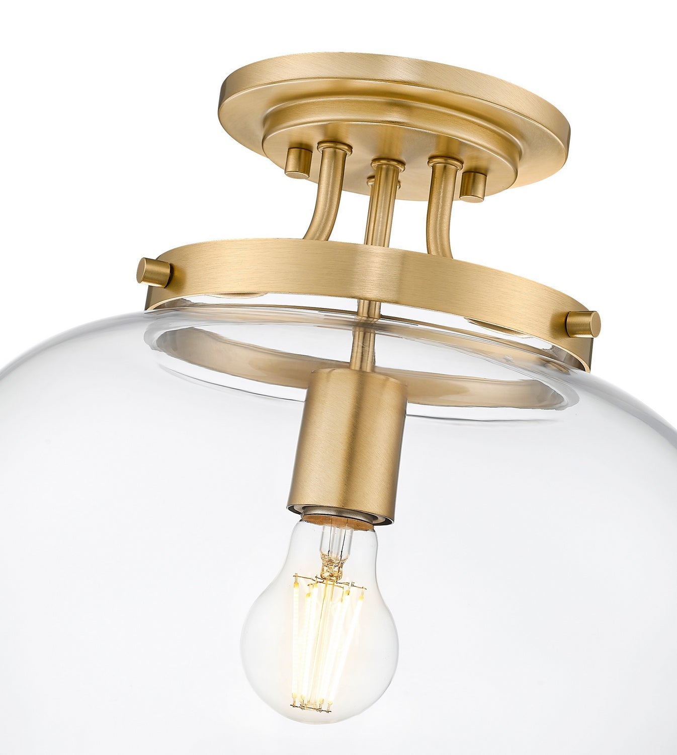 Z-Lite - 473SF13-BBR - One Light Semi Flush Mount - Joliet - Burnished Brass