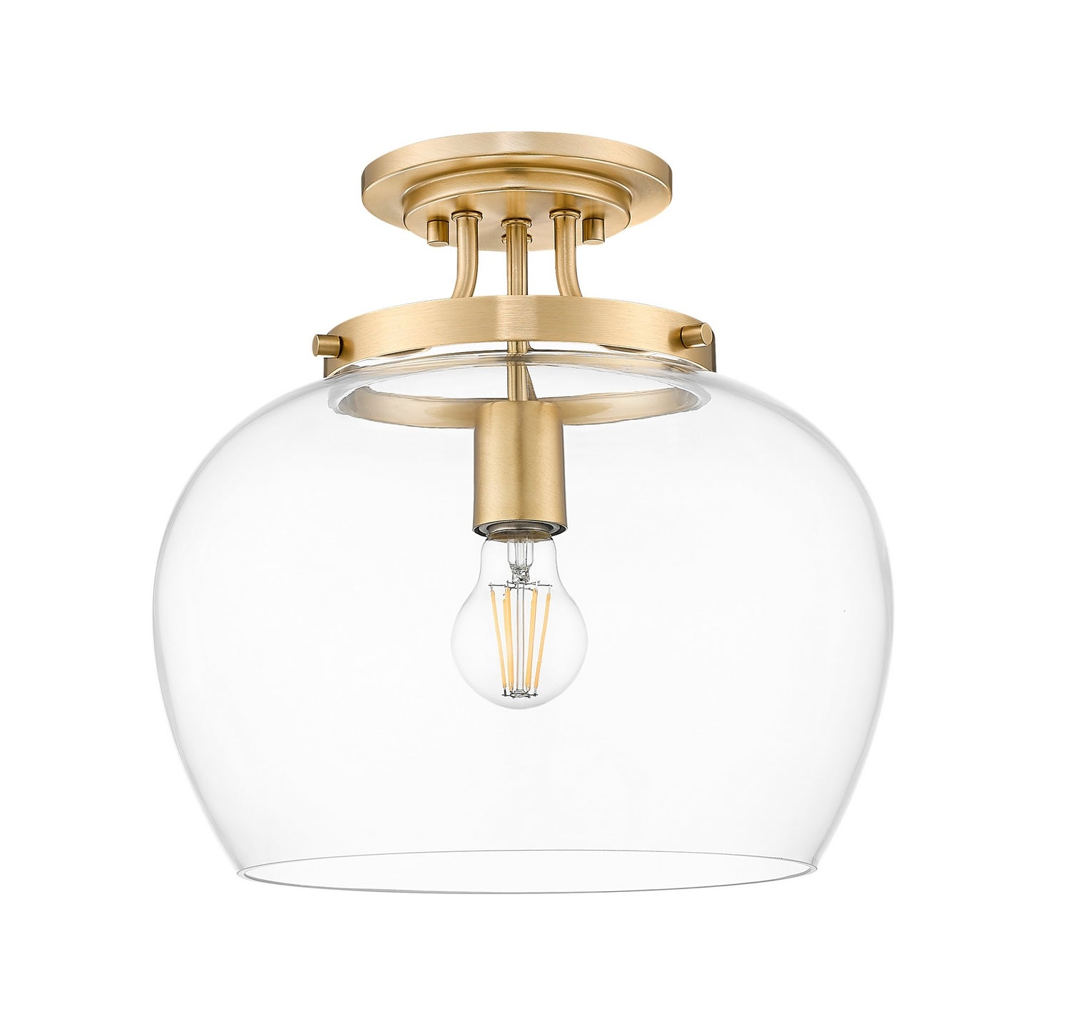 Z-Lite - 473SF13-BBR - One Light Semi Flush Mount - Joliet - Burnished Brass