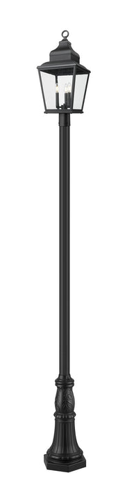 Z-Lite - 5029PHBR-518P-BK - Three Light Outdoor Post Mount - Raphael - Sand Black