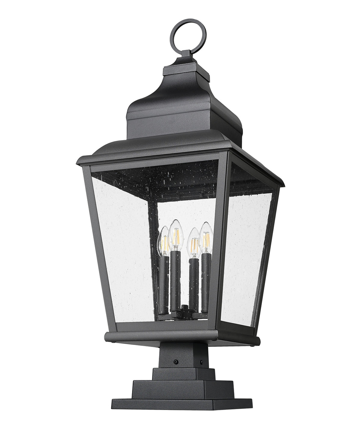 Z-Lite - 5029PHXLS-LSQPM-BK - Four Light Outdoor Pier Mount - Raphael - Sand Black